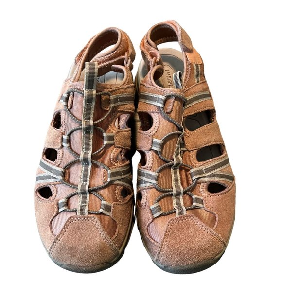 Lands End Closed Toe Pink Gray Sandals Water Hiking 8B #508527 - Picture 2 of 5
